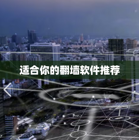 适合你的翻墙软件推荐 适合你的翻墙软件推荐