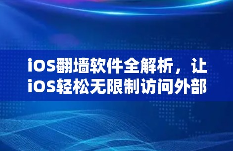 iOS翻墙软件全解析，让iOS轻松无限制访问外部网络