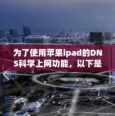 为了使用苹果ipad的DNS科学上网功能，以下是一步步的操作指南